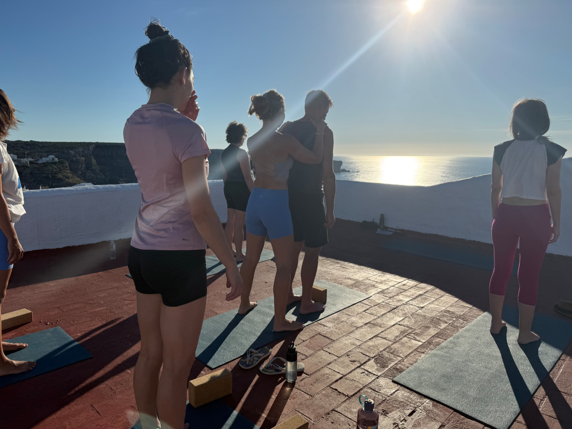 Morning practice above the sea